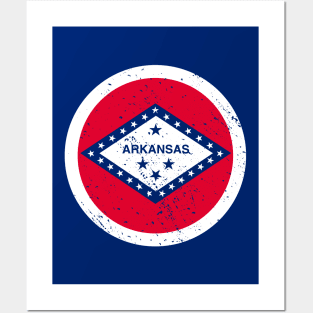 Retro Arkansas State Flag // Vintage Arkansas Grunge Emblem Posters and Art